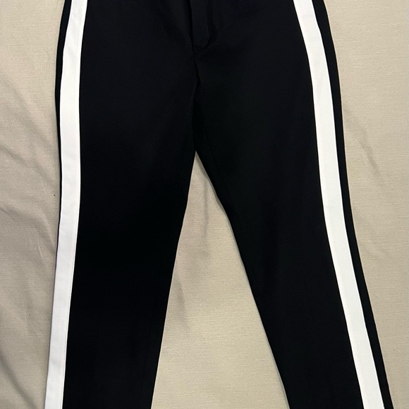 Banana Republic Black Skinny Pants with White Stripe - Picture 2 of 5